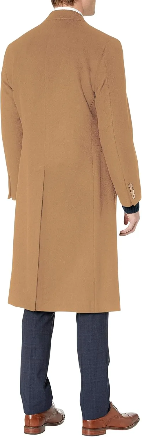 Adam Baker Men's Single Breasted Luxury Wool Full Length Topcoat - Available in Colors