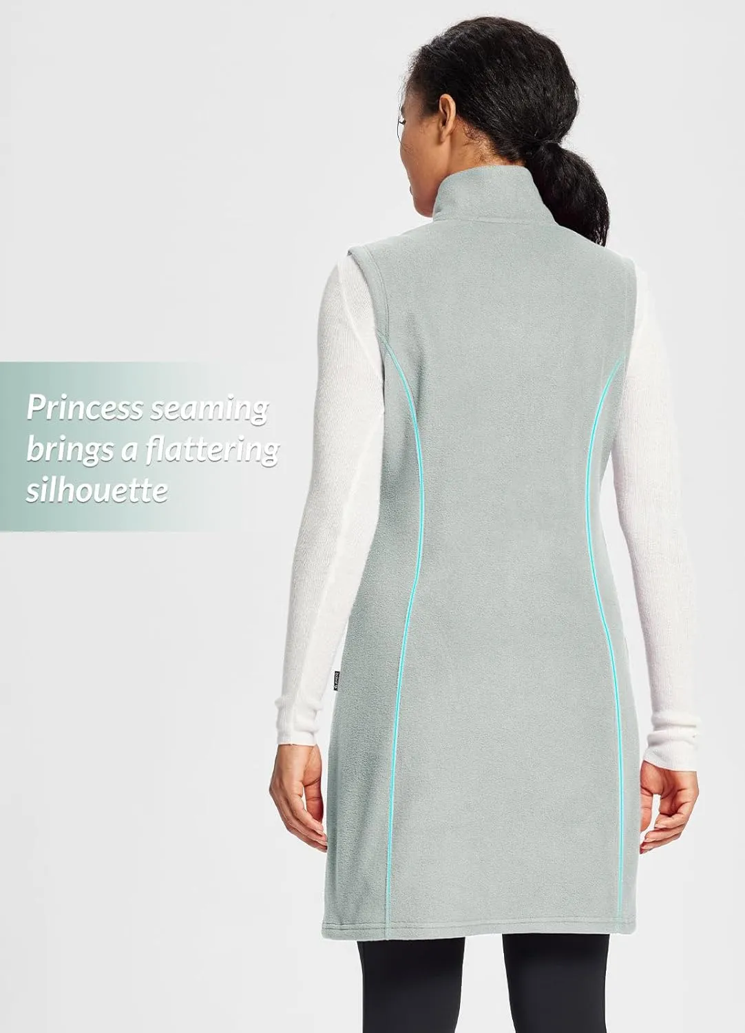 baleaf Women's Fleece Dress Sweatshirt Tunic Long Quarter Zip Pullover Polar Winter Dress Cover Ups Pocket