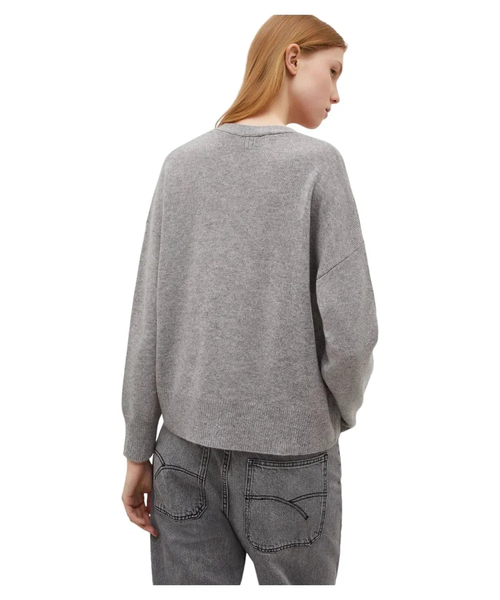 Cardigan Boxy Scorpio in Lana e Cashmere con Scollo a V