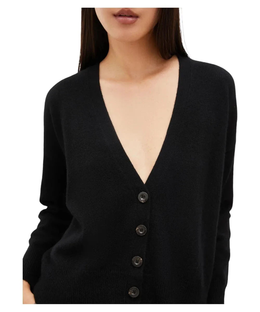 Cardigan Boxy Scorpio in Lana e Cashmere con Scollo a V