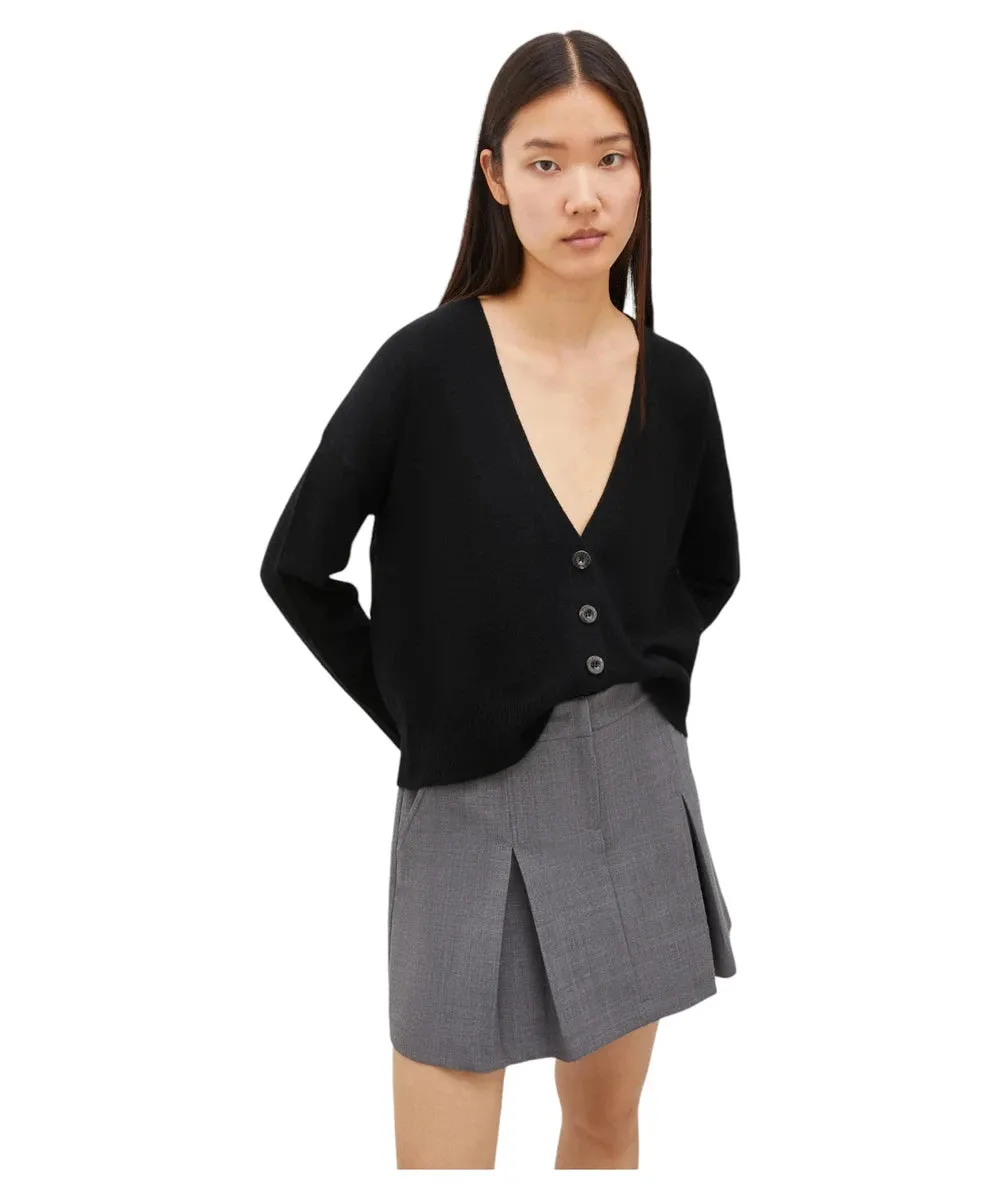 Cardigan Boxy Scorpio in Lana e Cashmere con Scollo a V