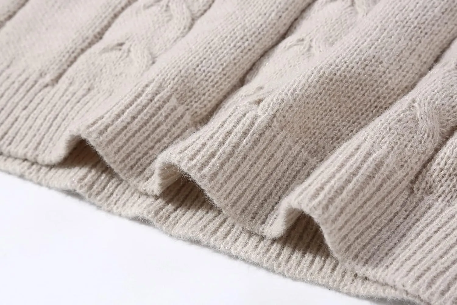 CHARTOU Women's Winter Chunky Cable Knit Long Skirt 2 Piece Outfit Sweater Sets