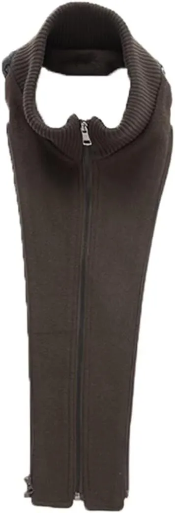INVACHI Men's Stand Collar Wool Blend Pea Coats with Removable Inner Collar Single Breasted Overcoat