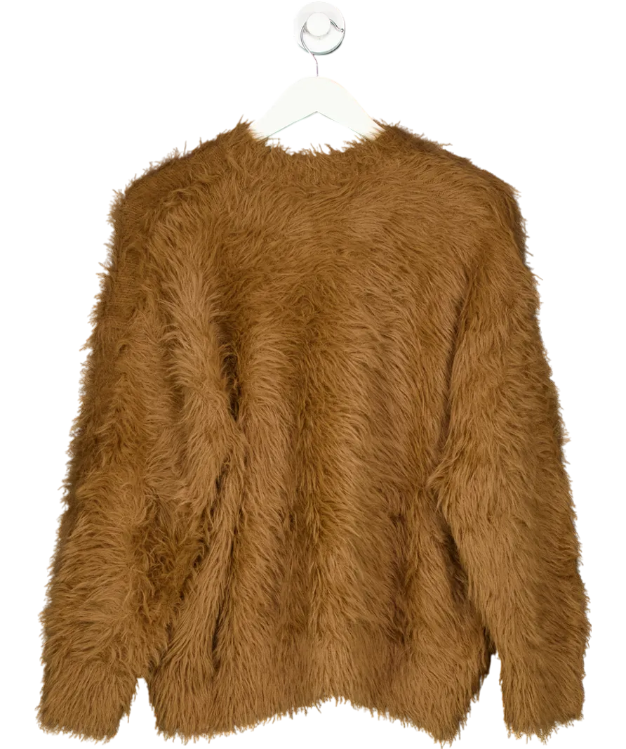 River Island Brown Faux Fur Jumper UK L