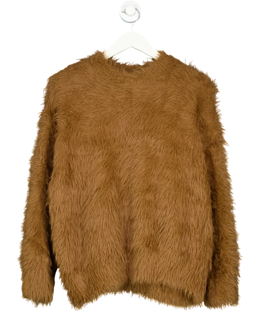 River Island Brown Faux Fur Jumper UK L