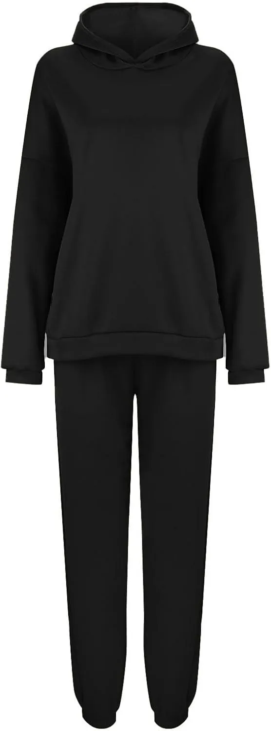 Sweatsuits For Women Set 2 Piece Hoodie Fall Long Sleeve Pullover And Long Pants Lounge Sets Oversize Y2K Tracksuit