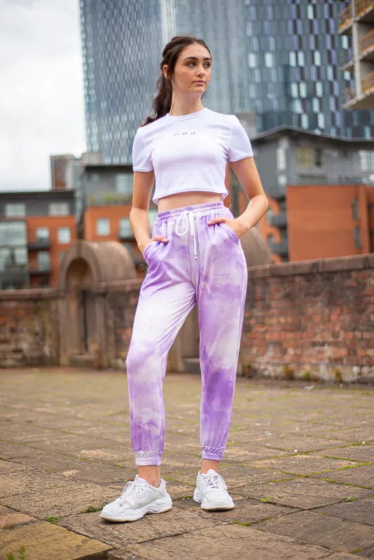Tie Dye Jogger ONE Size Lilac white 30% OFF code NEW30