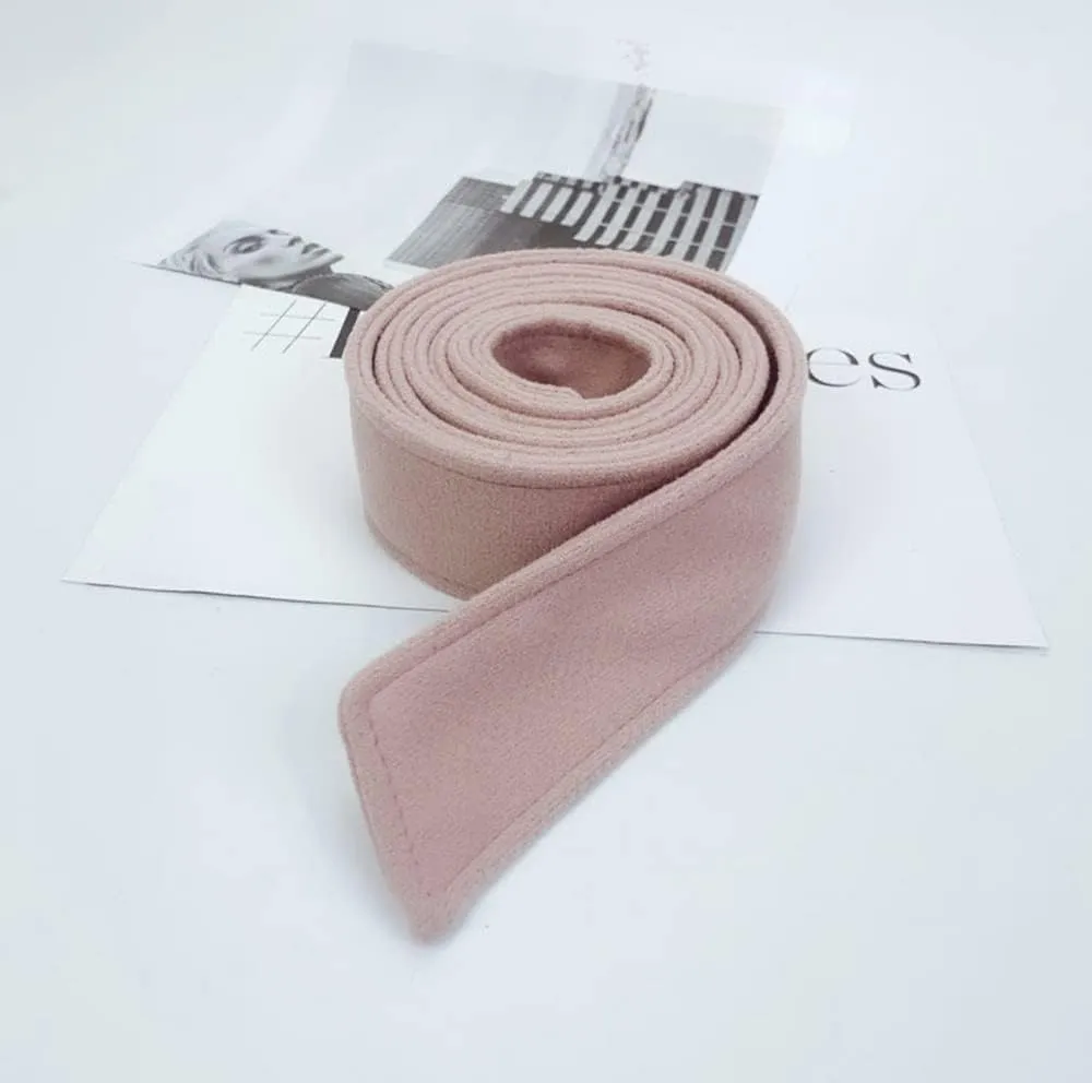 Women's Woolen Velvet Waist Belt Bow Tie-Closure Corset Wrap Around Corset Boho for Waistband